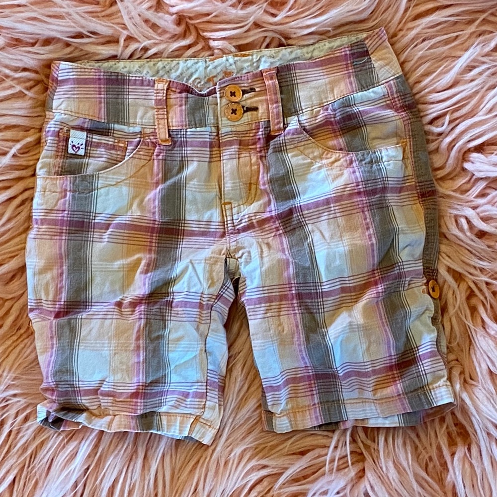 Plaid Justice Bermuda shorts